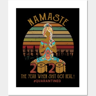 Womens Namaste 2020 The Year When Got Real Posters and Art